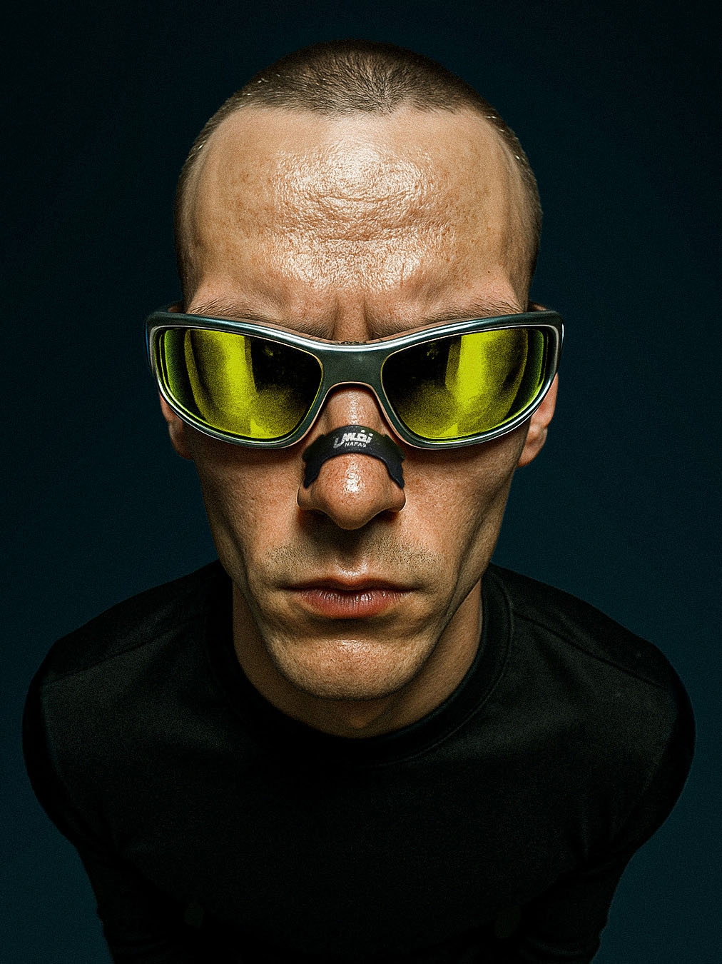 Athlete wearing Nafas nasal tape